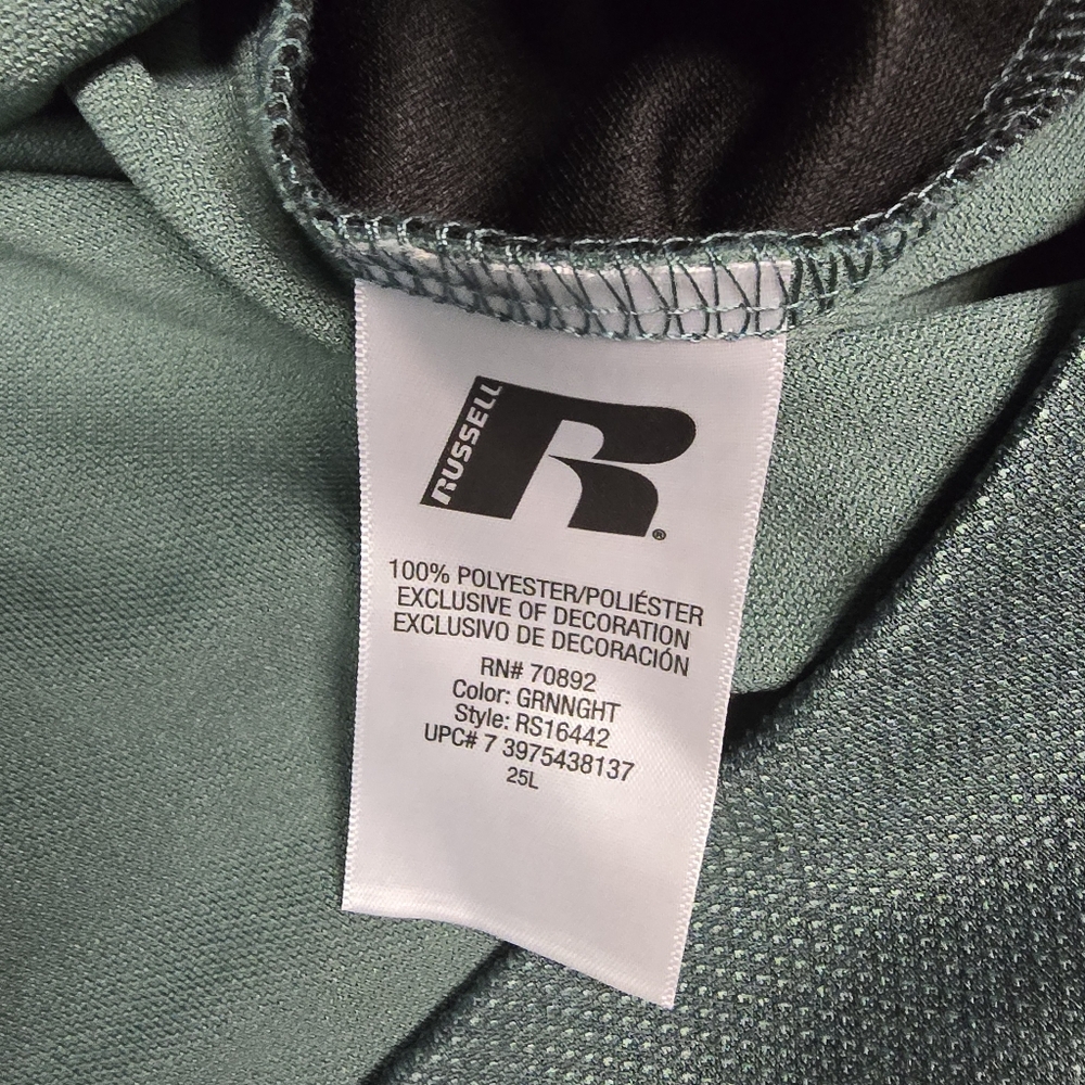 Russell Mens Dri Power 360 Jacket XL Green And Black Full Zip Active Athletic - Picture 9 of 10